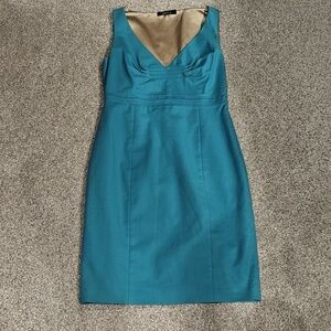 Elie Tahari for Nordstrom Teal Sheath Dress Size 10